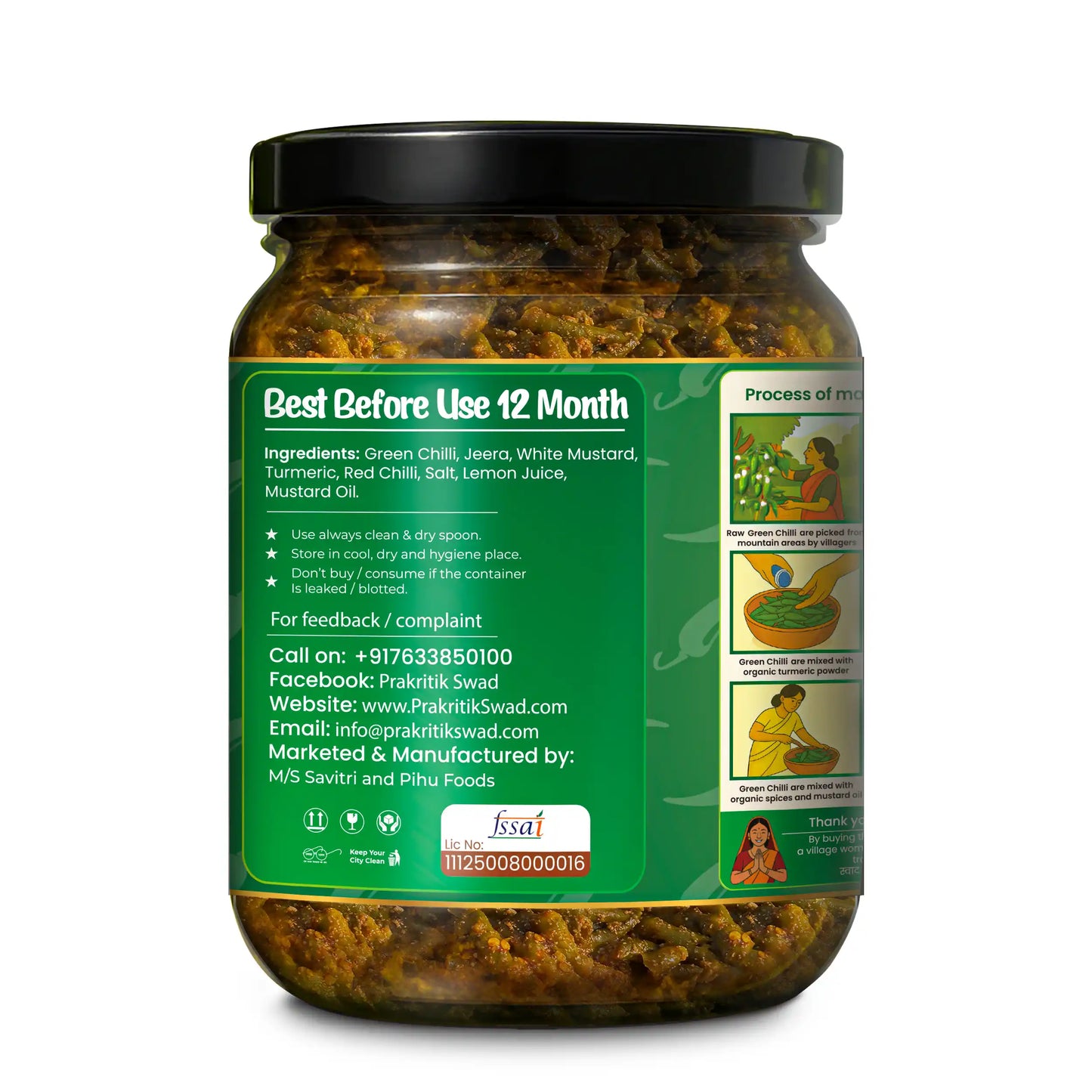 Handmade Green Chilli Pickle | Mirchi ka Achar