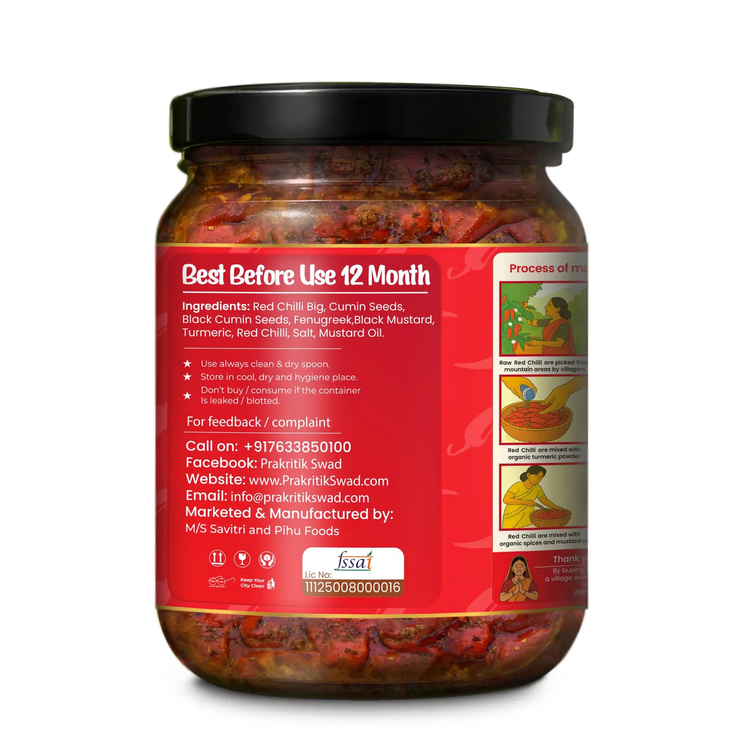 Homemade Red Chilli Bharwa Pickle