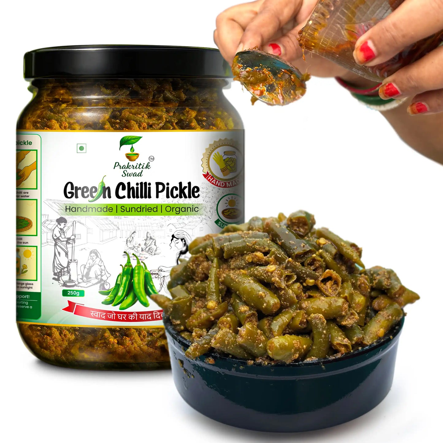 Handmade Green Chilli Pickle | Mirchi ka Achar