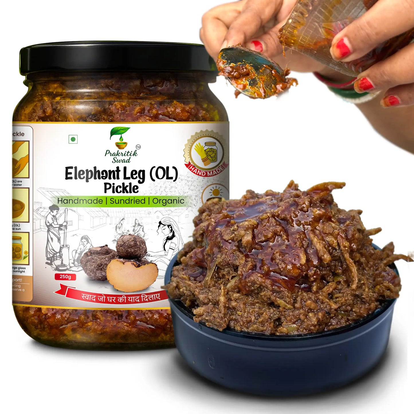 Homemade Yum Foot (Oal) Pickle – Preservative-Free | Prakritik Swad