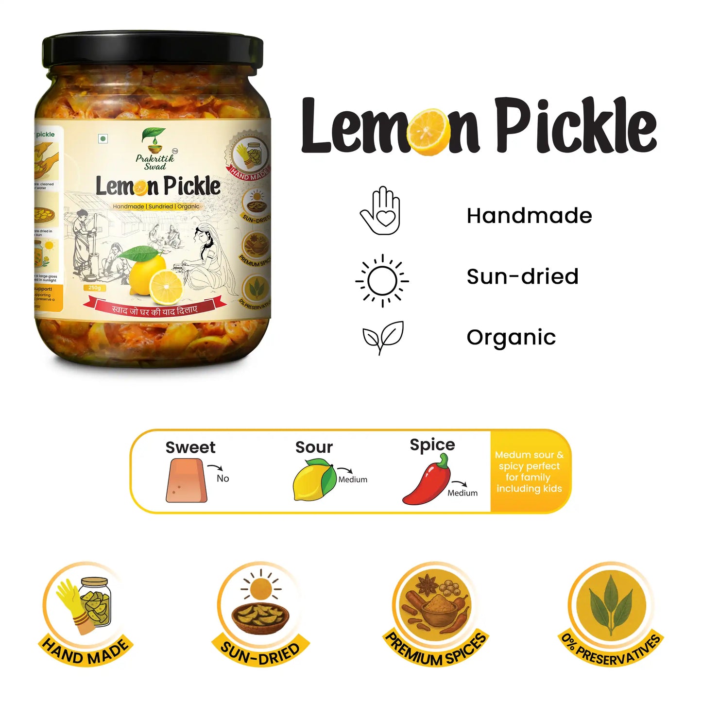 Handmade Lemon Pickle | Nimbu ka Achar
