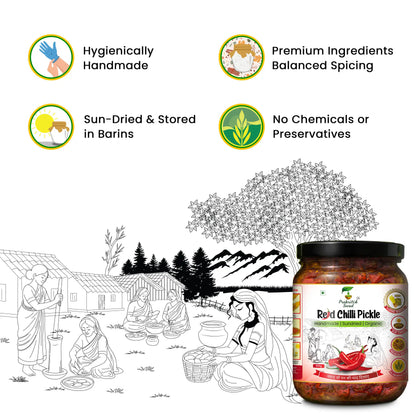 Homemade Red Chilli Bharwa Pickle