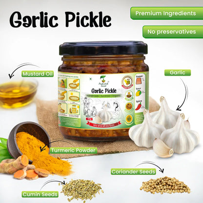 Homemade Garlic Pickle (Lahsun ka Achar) – Preservative-Free | Prakritik Swad