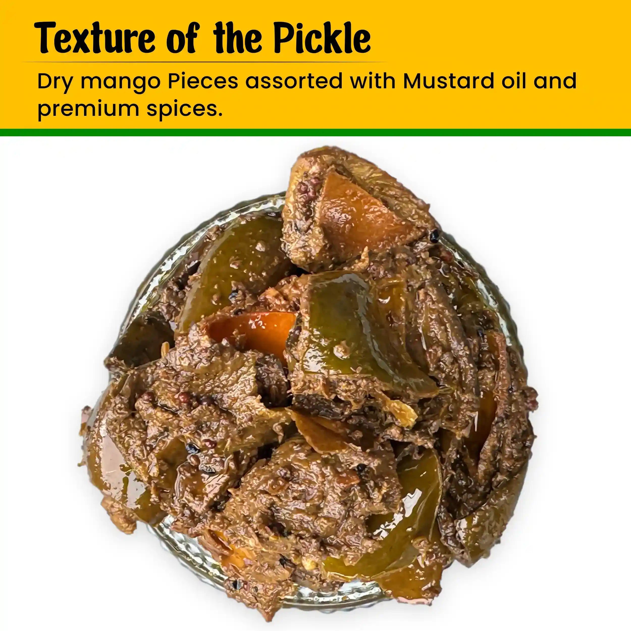 texture of desi aam ka achar.